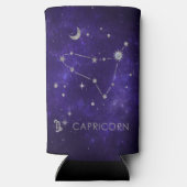 Zodiac Paarse Steenbok | Astrologie Horoscoop Seltzer Blikjeskoeler (Achterkant)