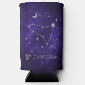 Zodiac Paarse Steenbok | Astrologie Horoscoop Seltzer Blikjeskoeler (Voorkant)