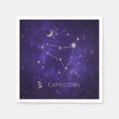 Zodiac Paarse Steenbok | Astrologie Horoscoop Servet (Voorkant)