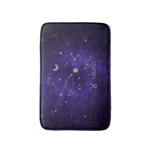 Zodiac Paarse Taurus | Kosmische Astrologie Horosc Badmat (Voorkant Verticaal)