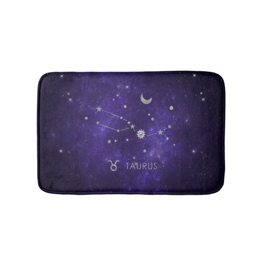 Zodiac Paarse Taurus | Kosmische Astrologie Horosc Badmat (Voorkant)