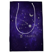 Zodiac Paarse Taurus | Kosmische Astrologie Horosc Medium Cadeauzakje (Voorkant)
