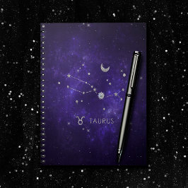 Zodiac Paarse Taurus | Kosmische Astrologie Horosc Notitieboek