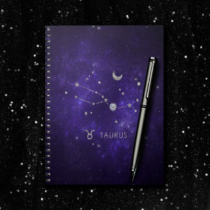 Zodiac Paarse Taurus   Kosmische Astrologie Horosc Notitieboek