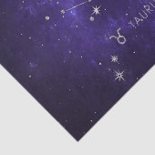 Zodiac Paarse Taurus | Kosmische Astrologie Horosc Tissuepapier (Detail)