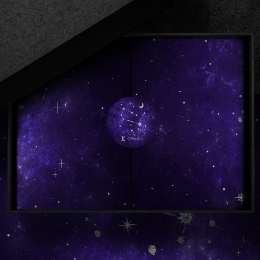 Zodiac Paarse Tweeling | Kosmische Astrologie Horo Ronde Sticker