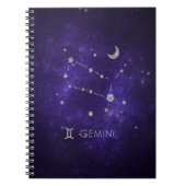 Zodiac Paarse Tweelingen | Kosmische Astrologie Ho Notitieboek (Voorkant)