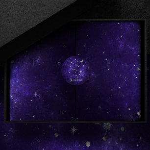 Zodiac Paarse Tweelingen Kosmische Astrologie Ho Ronde Sticker