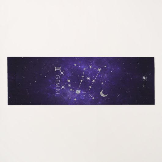 Zodiac Paarse Tweelingen | Kosmische Astrologie Ho Yogamat (Achterkant (horizontaal))