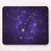 Zodiac Paarse Vissen | Kosmische Astrologie Horosc Muismat (Voorkant)