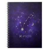 Zodiac Paarse Vissen | Kosmische Astrologie Horosc Notitieboek (Voorkant)