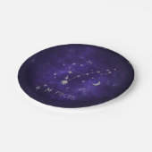 Zodiac Paarse Vissen | Kosmische Astrologie Horosc Papieren Bordje (Gekanteld)