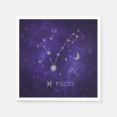 Zodiac Paarse Vissen | Kosmische Astrologie Horosc Servet (Voorkant)