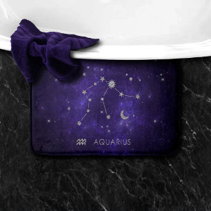 Zodiac Paarse Waterman   Astrologie Horoscoop Badmat