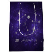 Zodiac Paarse Waterman | Astrologie Horoscoop Medium Cadeauzakje (Achterkant)