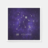 Zodiac Paarse Waterman | Astrologie Horoscoop Servet (Voorkant)