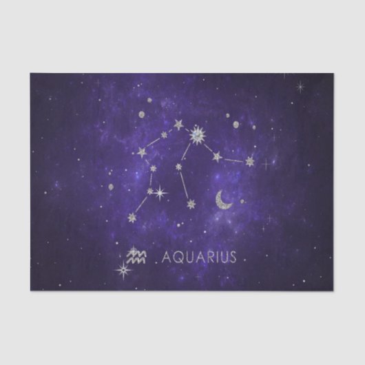 Zodiac Paarse Waterman | Astrologie Horoscoop Tissuepapier (Voorkant)