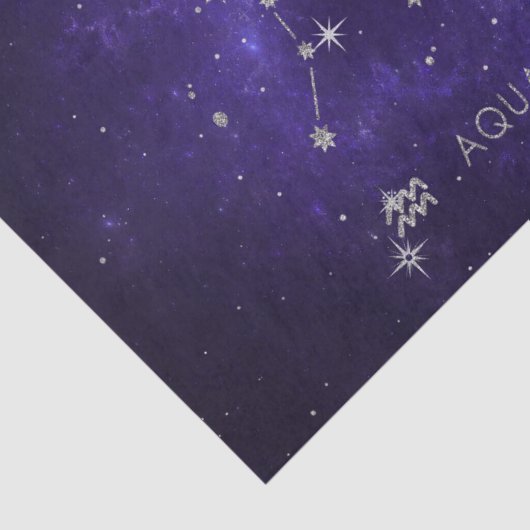 Zodiac Paarse Waterman | Astrologie Horoscoop Tissuepapier (Detail)
