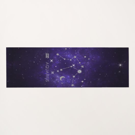 Zodiac Paarse Waterman | Astrologie Horoscoop Yogamat (Achterkant (horizontaal))