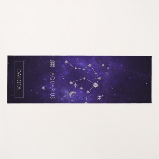 Zodiac Paarse Waterman | Astrologie Horoscoop Yogamat (Voorkant (horizontaal))