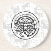 Zodiac Pattern Z02 - Schorpioen.nl Zandsteen Onderzetter (Voorkant)