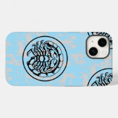 Zodiac Pattern Z02 - Schorpioen.w L Blauw BG Case-Mate iPhone Case (Achterkant (horizontaal))