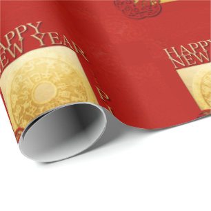 Zodiac Pig Papercut Chinees jaar 2019 Wrapping P Cadeaupapier