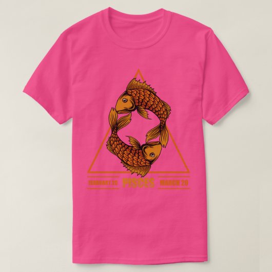 Zodiac Pisces 1 T-shirt (Design voorkant)
