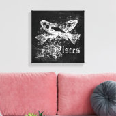 Zodiac Pisces Canvas Afdruk (Insitu (Woonkamer))