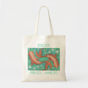 Zodiac Pisces canvas tas text