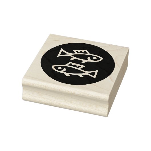Zodiac Pisces Circle Rubber Stamp Rubberstempel (Stempel)