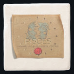 Zodiac - Pisces - Coaster Stenen Onderzetter<br><div class="desc">Celebrate the spirit of Pisces with this beautifully designed limestone coaster featuring original created art inspired by the stars and symbolism of the zodiac. Crafted on natural limestone with a cork backing, this coaster combines everyday function with celestial style. The distinctive zodiac design highlights the personality and energy of the...</div>