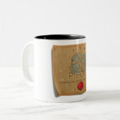 Zodiac - Pisces - Coffee Mug Tweekleurige Koffiemok (Voorkant links)