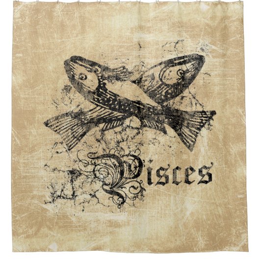 Zodiac Pisces Douchegordijn (Voorkant)
