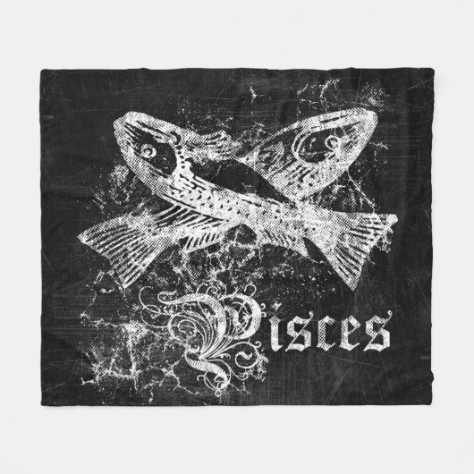 Zodiac Pisces Fleece Deken (Voorkant (Horizontaal))