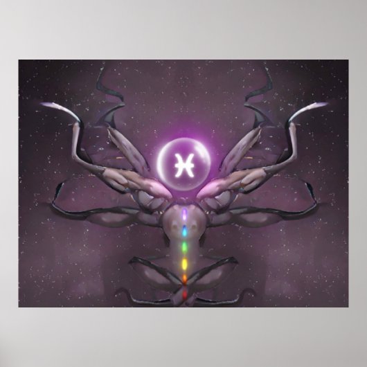 Zodiac Pisces Horoscope Sign Poster (Voorkant)
