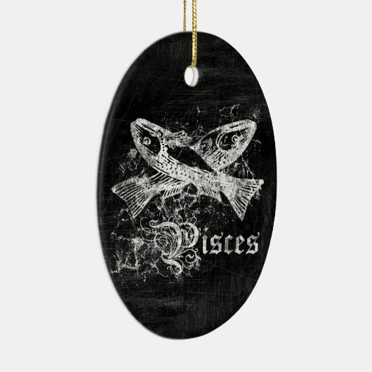 Zodiac  Pisces Keramisch Ornament (Rechts)