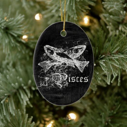 Zodiac  Pisces Keramisch Ornament (Boom)