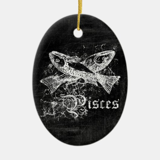 Zodiac  Pisces Keramisch Ornament (Voorkant)