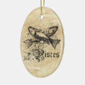 Zodiac Pisces Keramisch Ornament (Links)