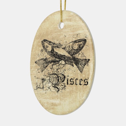 Zodiac Pisces Keramisch Ornament (Links)