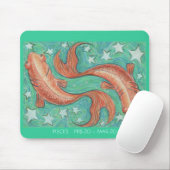 Zodiac Pisces mousepad dates Muismat (Met muis)