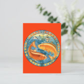 Zodiac Pisces - pas het aan! Briefkaart (Staand voorkant)