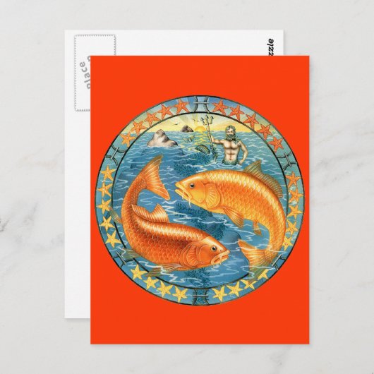 Zodiac Pisces - pas het aan! Briefkaart (Voorkant / Achterkant)