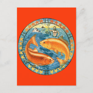Zodiac Pisces - pas het aan! Briefkaart