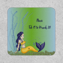 Zodiac Pisces Patch met Zeemeermin