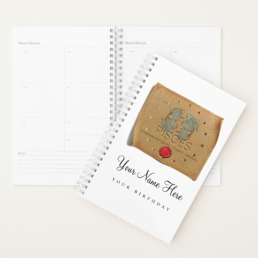 Zodiac - Pisces - Personalized Day Planner (Display)