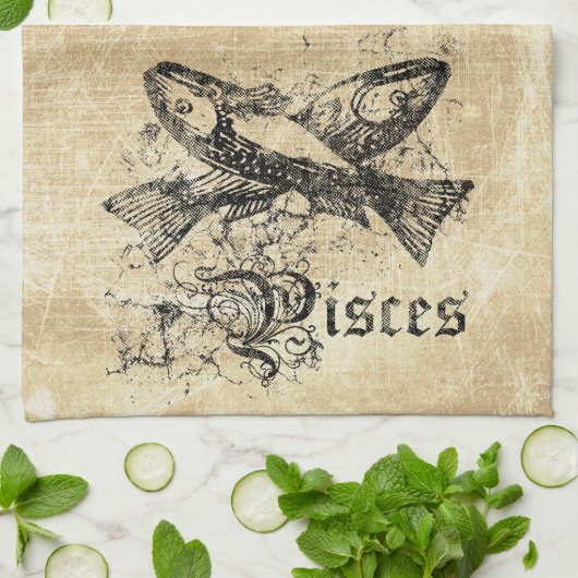 Zodiac Pisces Theedoek (Gevouwen)