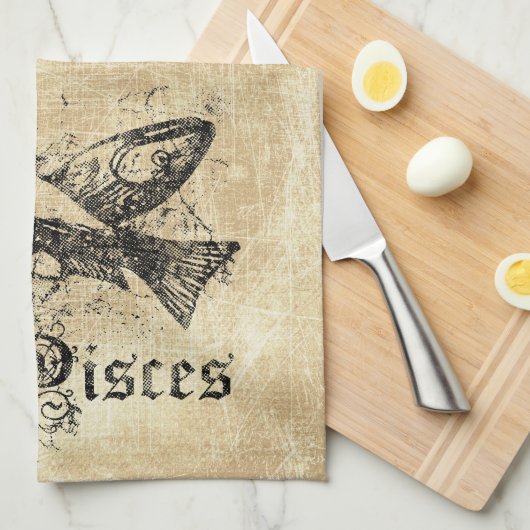 Zodiac Pisces Theedoek (Quarter Fold)