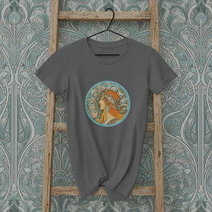 Zodiac Portrait Alphonse Mucha T-shirt